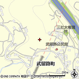 長崎県大村市武留路町周辺の地図