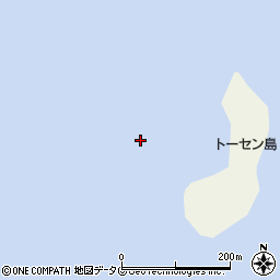 トーセン島周辺の地図