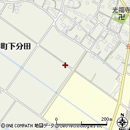 熊本県山鹿市鹿本町下分田周辺の地図