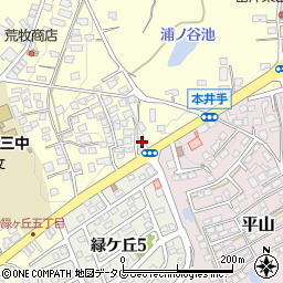 熊本県荒尾市本井手670周辺の地図