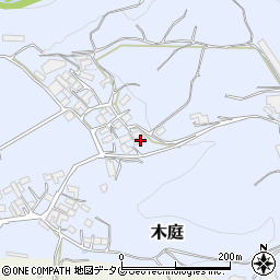 熊本県菊池市上木庭周辺の地図