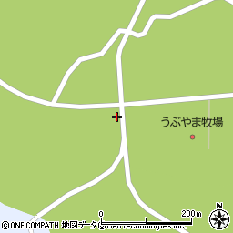 うぶやま牧場周辺の地図