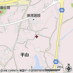 熊本県荒尾市平山2068周辺の地図