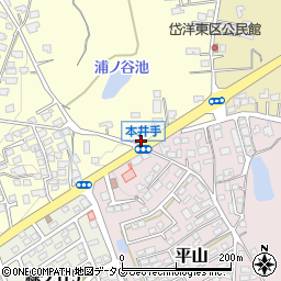熊本県荒尾市本井手662周辺の地図