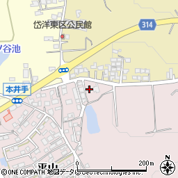 熊本県荒尾市平山2209周辺の地図