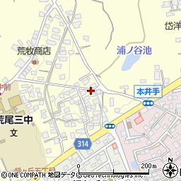 熊本県荒尾市本井手733周辺の地図