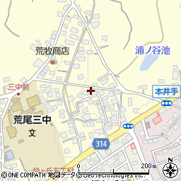 熊本県荒尾市本井手738-2周辺の地図