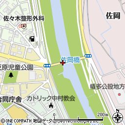 佐岡橋周辺の地図