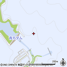 青方ダム周辺の地図