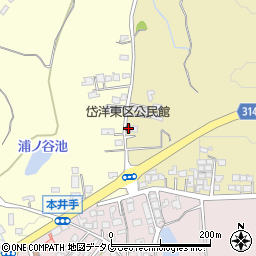 岱洋東区公民館周辺の地図