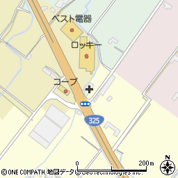株式会社中九州クボタ　鹿本営業所周辺の地図