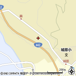 竹田市　城原地区館周辺の地図