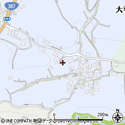 熊本県菊池市大柿周辺の地図