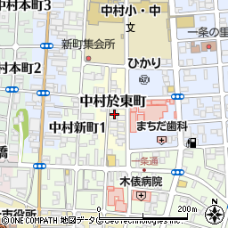 高知県四万十市中村於東町周辺の地図
