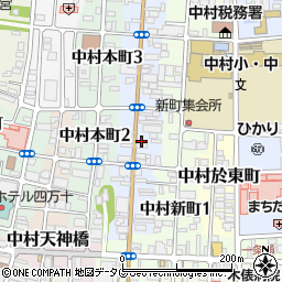 高知県四万十市中村京町2丁目周辺の地図