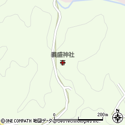 義盛神社周辺の地図