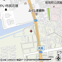 熊本県荒尾市大島1602周辺の地図