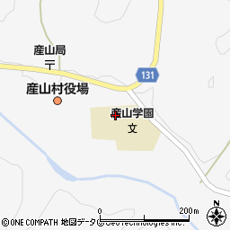 産山村給食センター周辺の地図