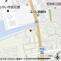 熊本県荒尾市大島1600周辺の地図