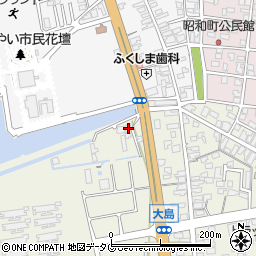 熊本県荒尾市大島1603-2周辺の地図