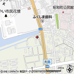 熊本県荒尾市大島1603周辺の地図