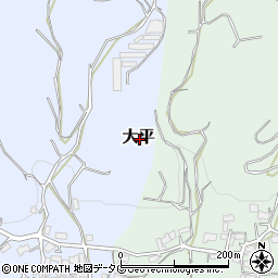 熊本県菊池市大平周辺の地図