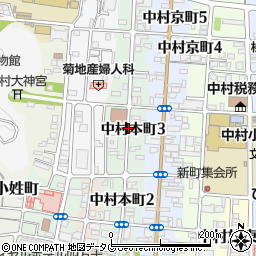 高知県四万十市中村本町周辺の地図