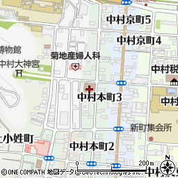 土佐中村郵便局周辺の地図