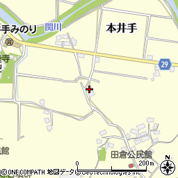 熊本県荒尾市本井手1277-1周辺の地図