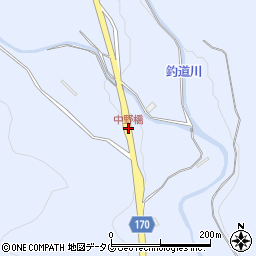 中野橋周辺の地図