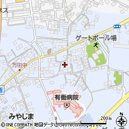 熊本県荒尾市万田周辺の地図
