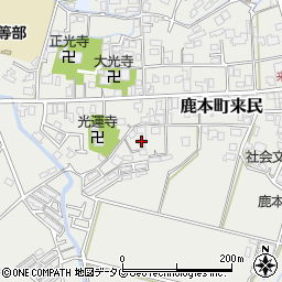 熊本県山鹿市鹿本町来民1722周辺の地図