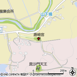 唐崎宮周辺の地図