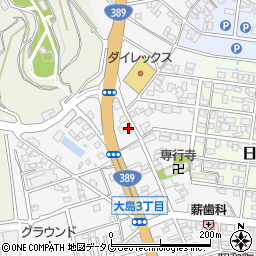 熊本県荒尾市大島町3丁目10-10周辺の地図