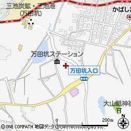熊本県荒尾市原万田周辺の地図