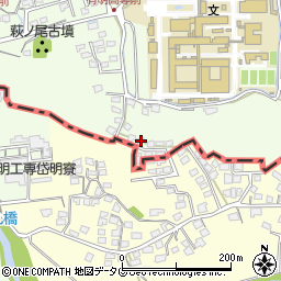 福岡県大牟田市東萩尾町250-5周辺の地図
