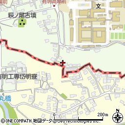 福岡県大牟田市東萩尾町250-4周辺の地図