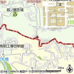 福岡県大牟田市東萩尾町250-3周辺の地図