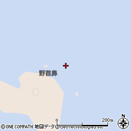 野首鼻周辺の地図