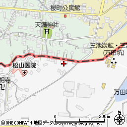 熊本県荒尾市原万田323周辺の地図