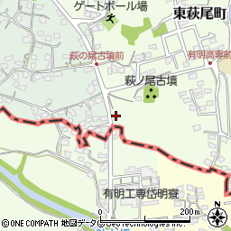 福岡県大牟田市東萩尾町286周辺の地図