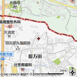 熊本県荒尾市原万田497周辺の地図