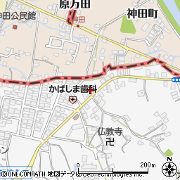 熊本県荒尾市原万田76周辺の地図