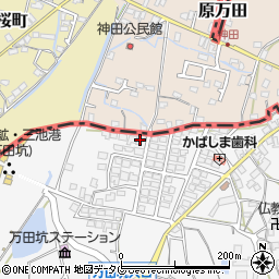 熊本県荒尾市原万田144-8周辺の地図