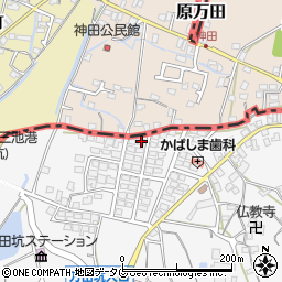 熊本県荒尾市原万田85-5周辺の地図