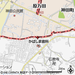 熊本県荒尾市原万田85-45周辺の地図