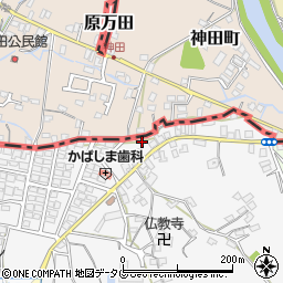 熊本県荒尾市原万田30-1周辺の地図