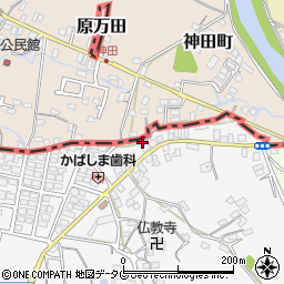 熊本県荒尾市原万田19周辺の地図