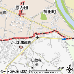 熊本県荒尾市原万田17-1周辺の地図