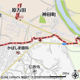 熊本県荒尾市原万田16周辺の地図